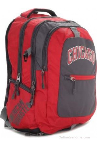 American Tourister 14 inch Laptop Backpack(Red/Grey)